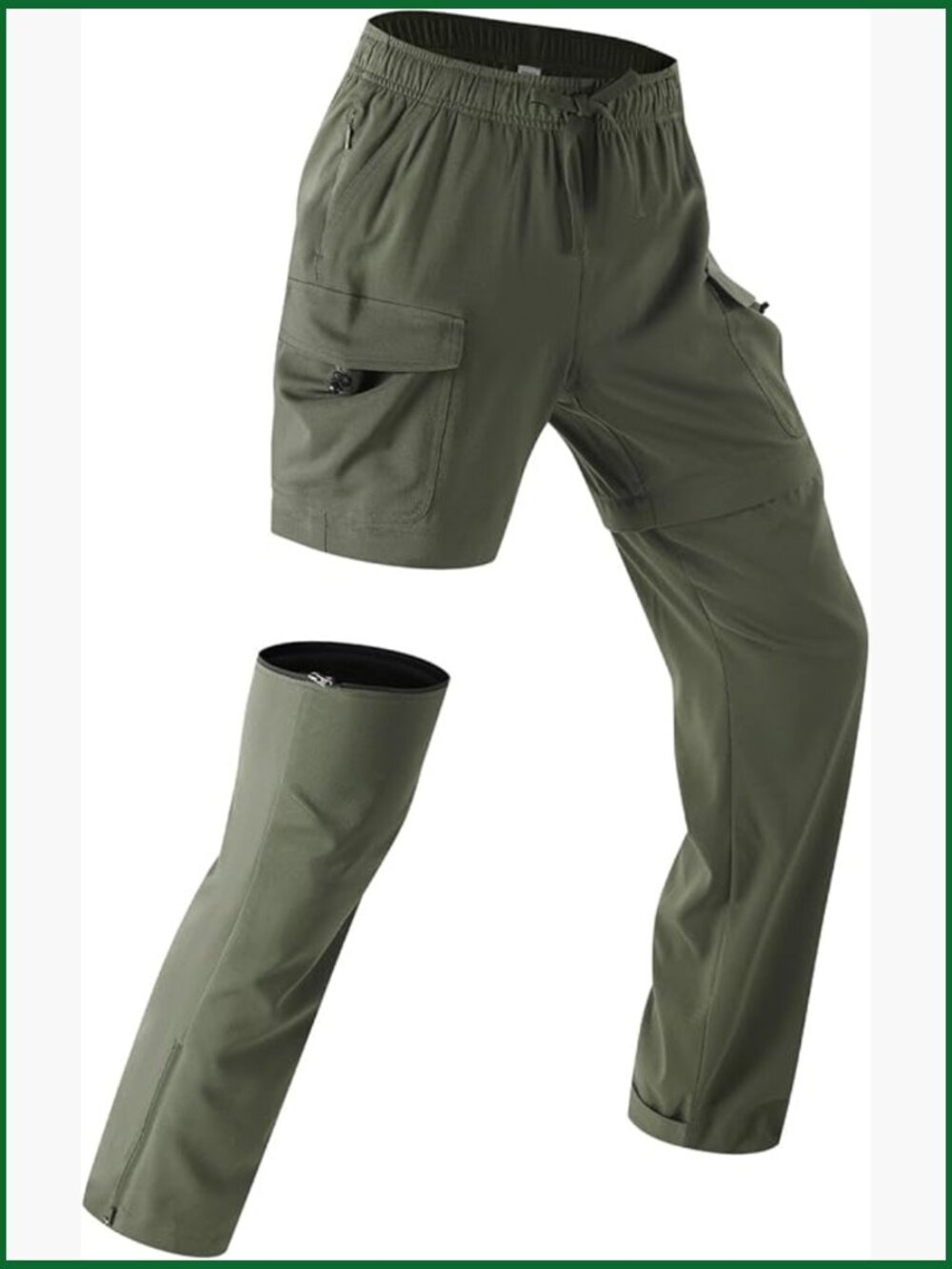 Convertible Zip-Off Hiking Pants with 6 Pockets Lightweight Quick Dry
